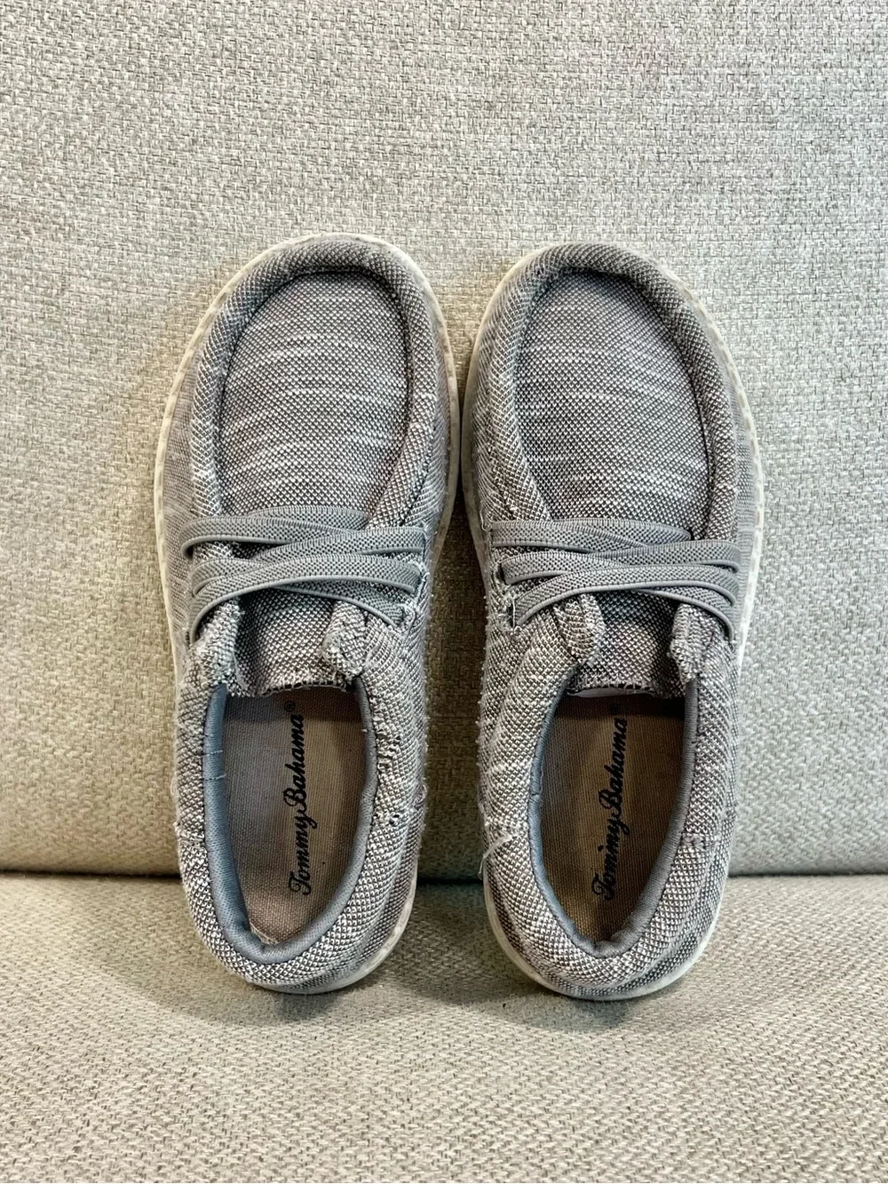 Tommy Bahama Size 12 Toddler Gray Casual Loafers Slip-On Moccasin Shoes